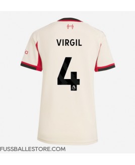 Günstige Liverpool Virgil van Dijk #4 Auswärtstrikot Damen 2025-26 Kurzarm